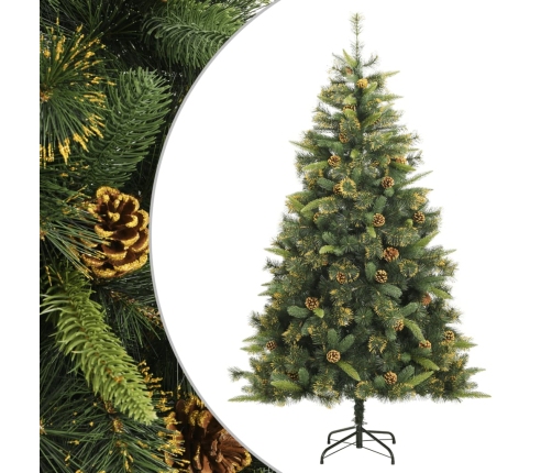 Árbol de Navidad artificial con piñas 210 cm