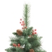 Árbol de Navidad artificial con piñas y bayas 210 cm