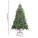 Árbol de Navidad artificial con piñas y bayas 210 cm