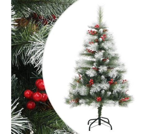 Árbol de Navidad artificial con piñas y bayas 120 cm