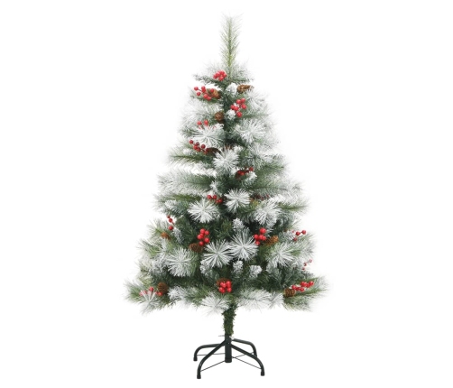 Árbol de Navidad artificial con piñas y bayas 120 cm