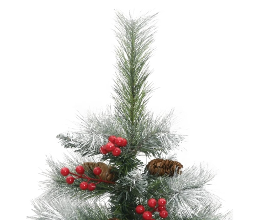 Árbol de Navidad artificial con piñas y bayas 120 cm