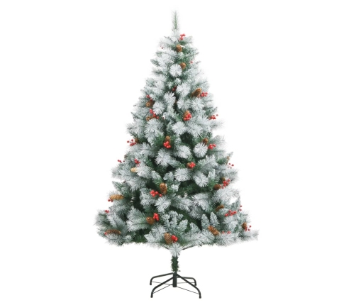 Árbol de Navidad artificial con piñas y bayas 180 cm