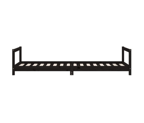 Estructura de cama para niños madera de pino negro 80x200 cm