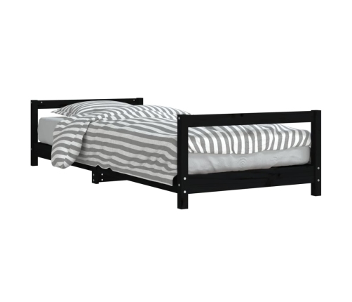 Estructura de cama para niños madera de pino negro 90x200 cm