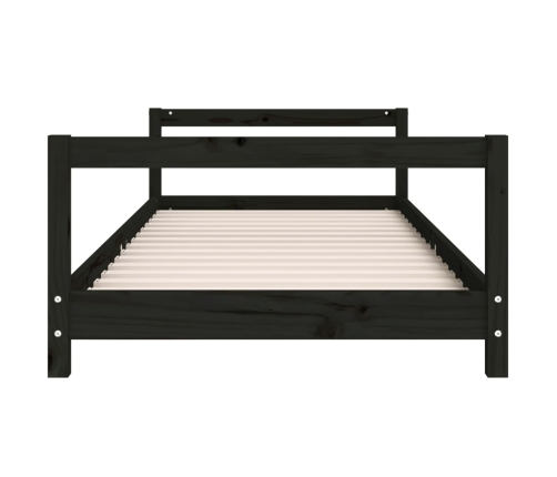 Estructura de cama para niños madera de pino negro 90x200 cm