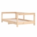 Estructura de cama para niños madera maciza de pino 70x140 cm