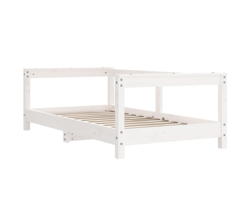 Estructura de cama para niños madera de pino blanco 70x140 cm