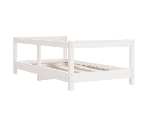 Estructura de cama para niños madera de pino blanco 70x140 cm