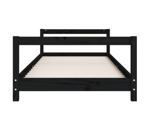 Estructura de cama para niños madera de pino negro 80x160 cm