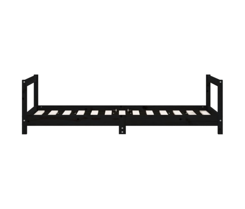 Estructura de cama para niños madera de pino negro 80x160 cm