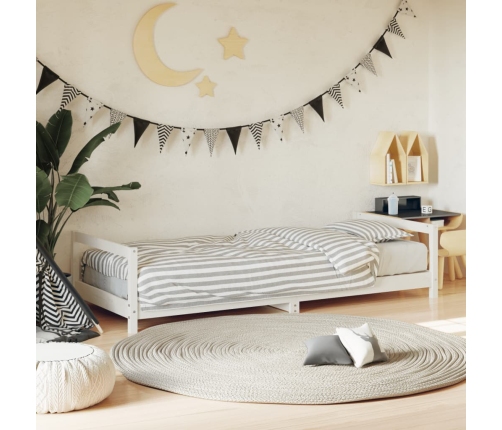 Estructura de cama para niños madera de pino blanco 90x190 cm