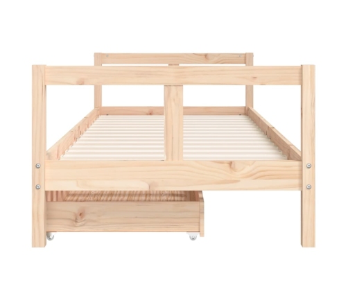 Estructura de cama para niños con cajones madera pino 80x200 cm