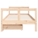 Estructura de cama para niños con cajones madera pino 80x200 cm