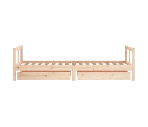 Estructura de cama para niños con cajones madera pino 80x200 cm