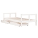 Estructura cama niños con cajones madera pino blanco 80x200 cm