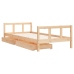 Estructura de cama para niños con cajones madera pino 90x200 cm