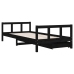 Estructura de cama niños con cajones madera pino negro 90x200cm