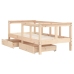 Estructura de cama para niños con cajones madera pino 70x140 cm