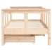 Estructura de cama para niños con cajones madera pino 70x140 cm