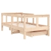 Estructura de cama para niños con cajones madera pino 70x140 cm