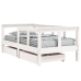 Estructura cama niños con cajones madera pino blanco 70x140 cm