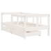 Estructura cama niños con cajones madera pino blanco 70x140 cm