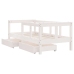 Estructura cama niños con cajones madera pino blanco 70x140 cm