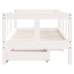 Estructura cama niños con cajones madera pino blanco 70x140 cm