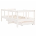 Estructura cama niños con cajones madera pino blanco 70x140 cm