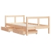 Estructura de cama infantil con cajones madera de pino 80x160cm