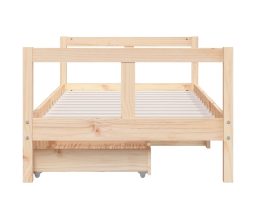 Estructura de cama infantil con cajones madera de pino 80x160cm