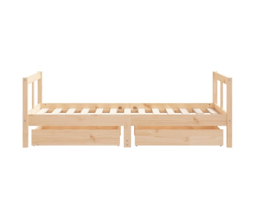 Estructura de cama infantil con cajones madera de pino 80x160cm