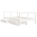 Estructura cama infantil y cajones madera pino blanco 80x160 cm