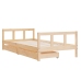 Estructura de cama infantil con cajones madera pino 90x190 cm