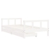 Estructura de cama infantil con cajones madera blanco 90x190 cm