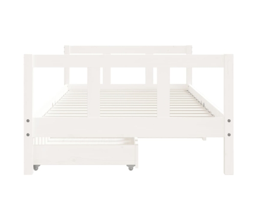 Estructura de cama infantil con cajones madera blanco 90x190 cm