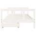 Estructura de cama infantil con cajones madera blanco 90x190 cm