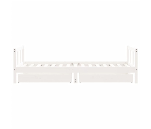 Estructura de cama infantil con cajones madera blanco 90x190 cm