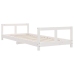 Estructura de cama para niños madera de pino blanco 80x200 cm