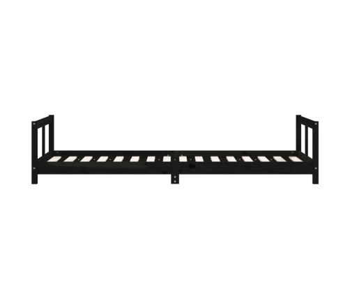 Estructura de cama para niños madera de pino negro 80x200 cm