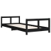 Estructura de cama para niños madera de pino negro 80x200 cm