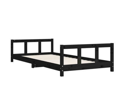 Estructura de cama para niños madera de pino negro 90x200 cm