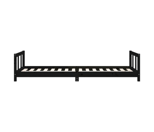 Estructura de cama para niños madera de pino negro 90x200 cm