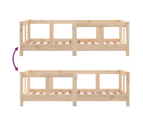 Estructura de cama para niños madera maciza de pino 70x140 cm