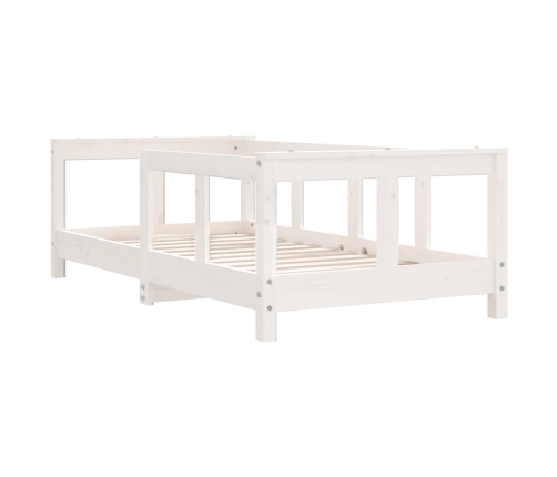 Estructura de cama para niños madera de pino blanco 70x140 cm