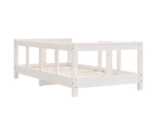 Estructura de cama para niños madera de pino blanco 70x140 cm