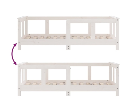 Estructura de cama para niños madera de pino blanco 70x140 cm