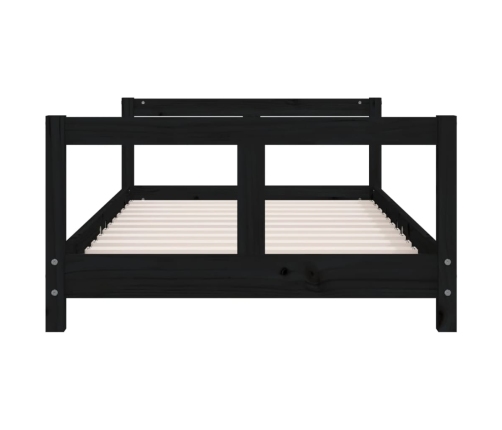 Estructura de cama para niños madera de pino negro 80x160 cm