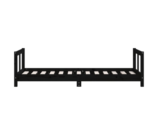 Estructura de cama para niños madera de pino negro 80x160 cm